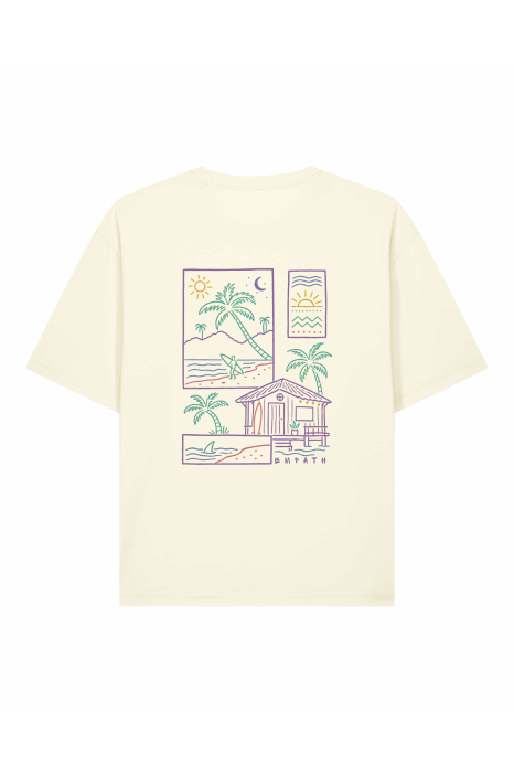 Tricou unisex Briz, print Summer time, relaxed fit [2]