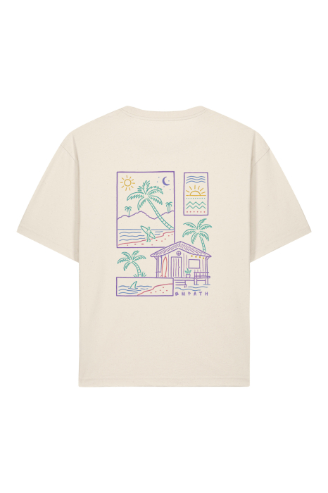 Tricou unisex Briz, print Summer time, relaxed fit [2]