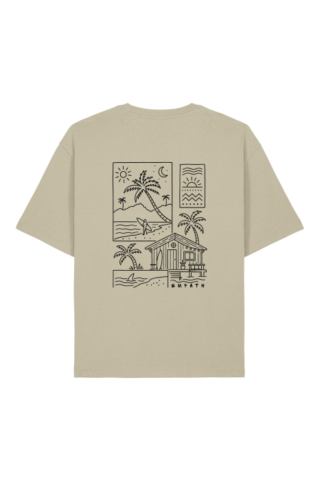 Tricou unisex Briz, print Summer time, relaxed fit [2]