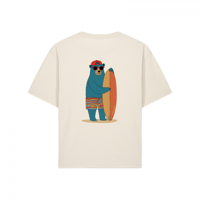 Tricou unisex, relaxed fit, Summer time bear [3]