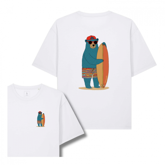 Unisex T-shirt, relaxed fit, Summer time bear [1]