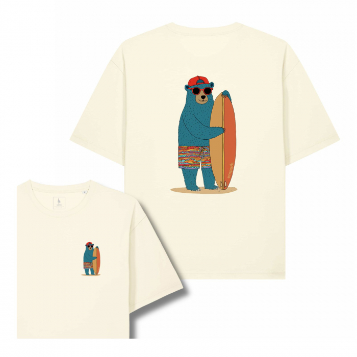 Unisex T-shirt, relaxed fit, Summer time bear [1]