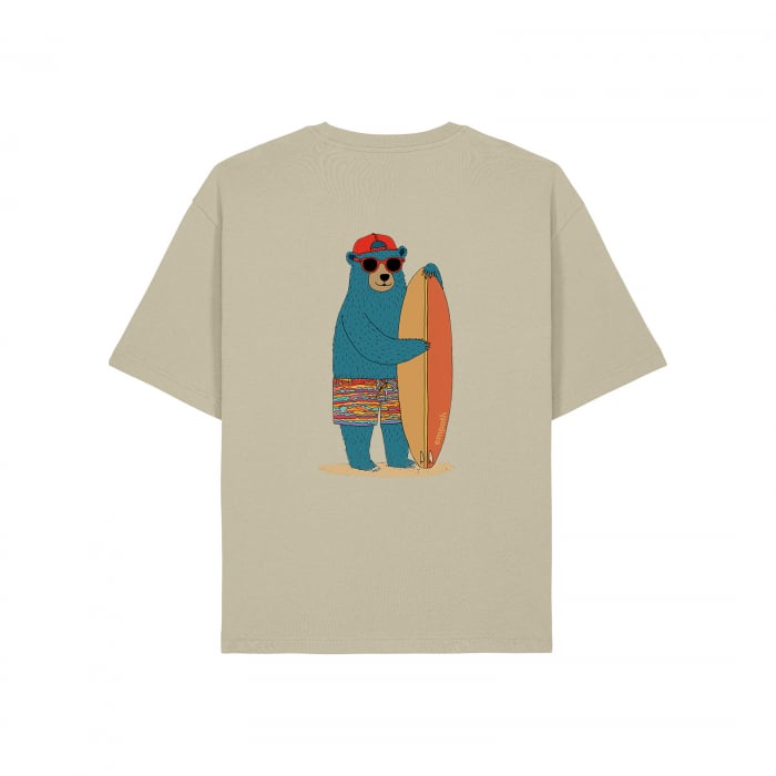 Tricou unisex, relaxed fit, S/XL, Summer time bear [3]