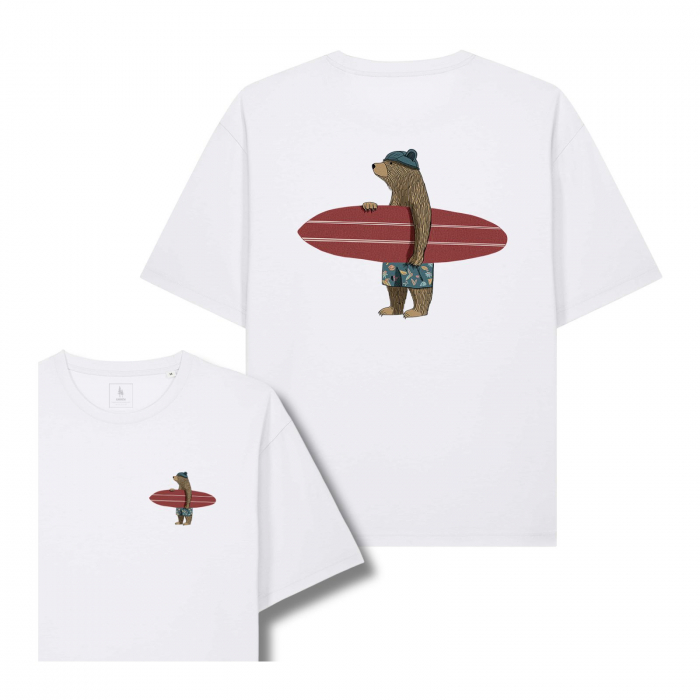 Unisex T-shirt, relaxed fit, Surfer bear [1]