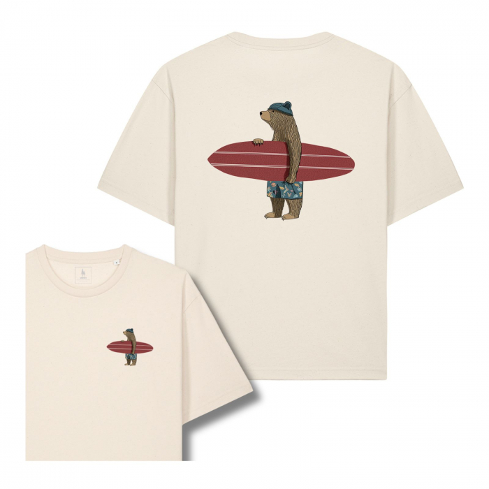 Tricou unisex, relaxed fit, Surfer bear [1]