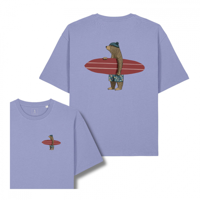 Unisex T-shirt, relaxed fit, Surfer bear [1]