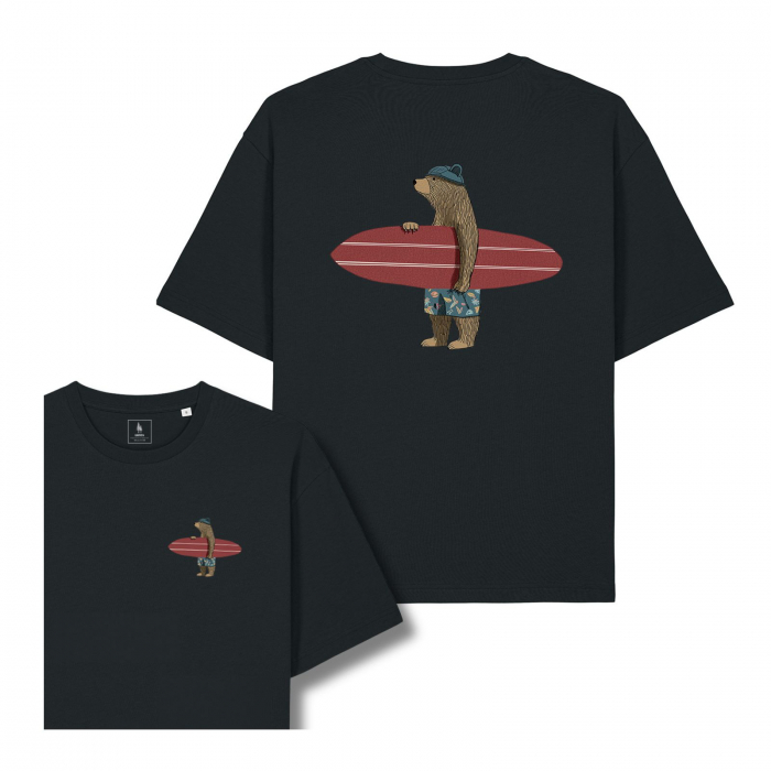 Unisex T-shirt, relaxed fit, Surfer bear [1]