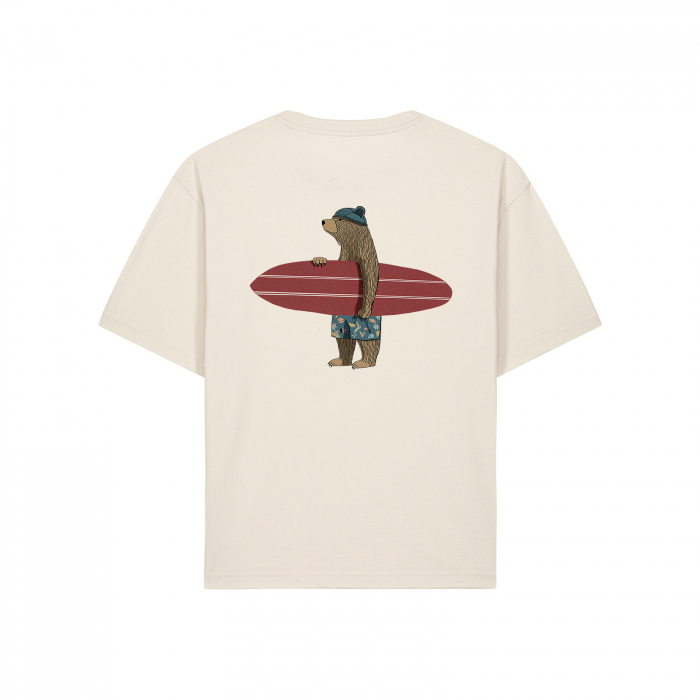 Tricou unisex, relaxed fit, Surfer bear [3]