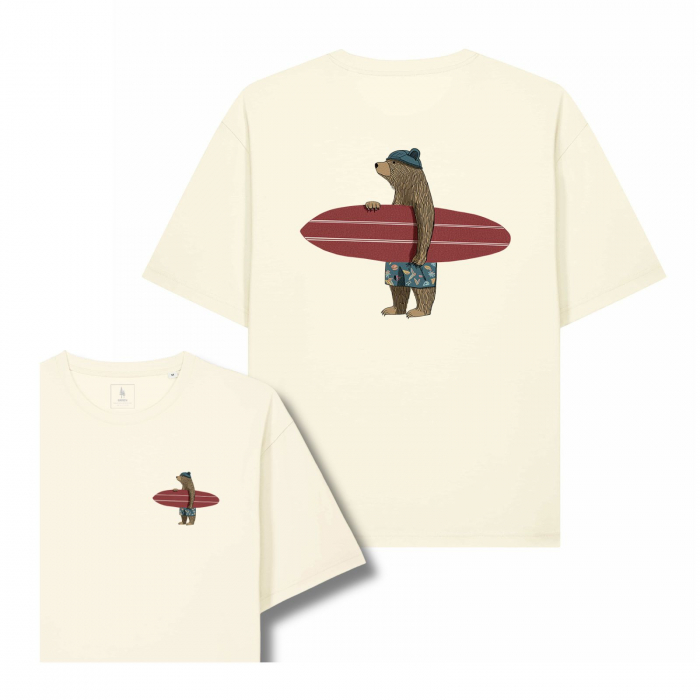 Unisex T-shirt, relaxed fit, Surfer bear [1]