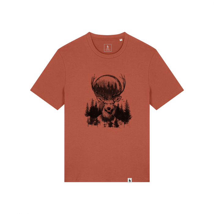 Tricou unisex, Sunset Stag