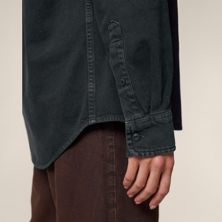 Camasa unisex, oversized fit, Worker, Logo brodat [5]
