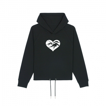 Hanorace - Hanorac dama, cropped fit, Love Mountains