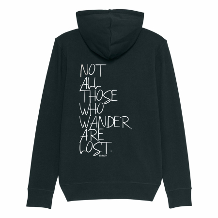Hanorac subtire cu fermoar, Not all those who wander are lost [1]