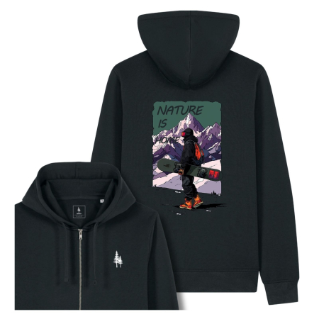 Hanorace - Hanorac unisex cu fermoar, Nature is Home