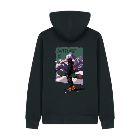 BĂRBAȚI - Hanorac unisex cu fermoar, Nature is Home