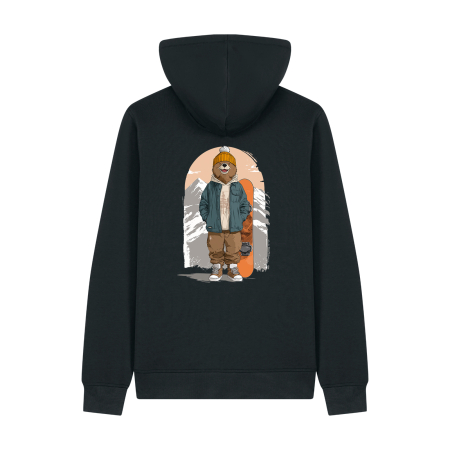 BĂRBAȚI - Hanorac unisex cu fermoar, Powder Bear