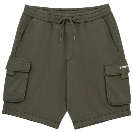 Pants - FRENCH TERRY WASHED EFFECT CARGO SHORTS