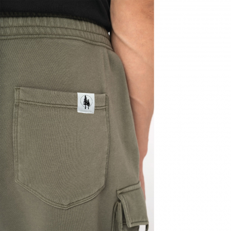 FRENCH TERRY WASHED EFFECT CARGO SHORTS [5]