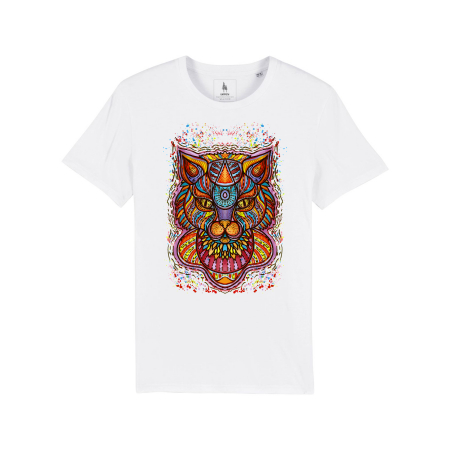 Psychedelic Cat - tricou unisex [2]