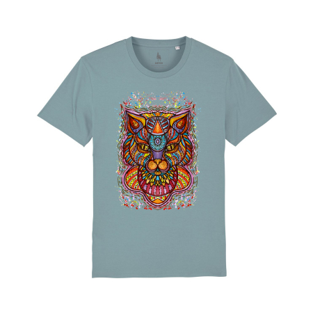 Psychedelic Cat - tricou unisex [4]