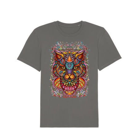 Psychedelic Cat - tricou unisex [3]
