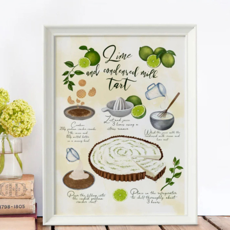 Art Prints - Tablou Lime and condensed milk tart recipe