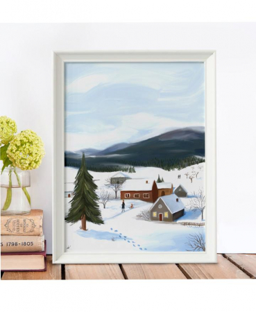 COLABORĂRI - Tablou Iarna in sat