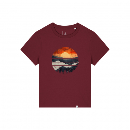 Tricouri - Tricou dama, Sunset over the mountains