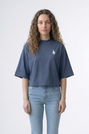 SPRING COLLECTION - Tricou dama cropped fit, bumbac reciclat