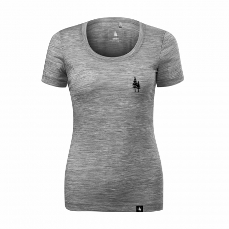 Tricouri - Tricou damă din lână merino, logo Empath