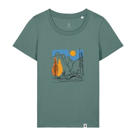 Tricouri - Tricou dama, mid-light, Abstract Nature, croială slim