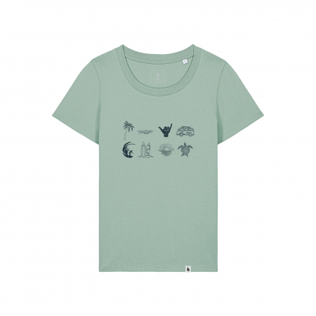 T-shirts and tops - Women's T-shirt, mid-light, Just for surfer, slim fit