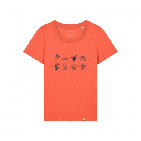 T-shirts and tops - Women's T-shirt, mid-light, Just for surfer, slim fit