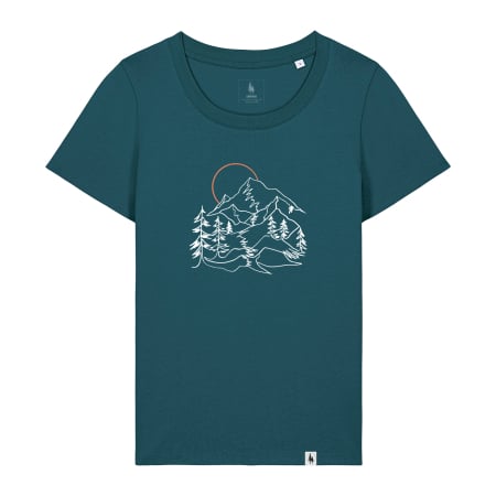 T-shirts and tops - Women's T-shirt, mid-light, Sunset Peaks, slim fit
