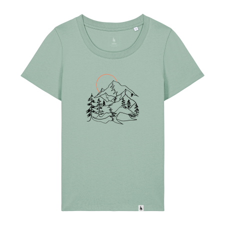 T-shirts and tops - Women's T-shirt, mid-light, Sunset Peaks, slim fit