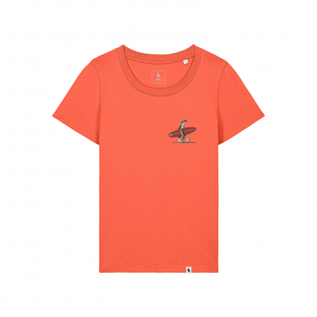T-shirts and tops - Women's T-shirt, mid-light, Turtle surfer, slim fit