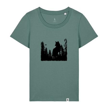 T-shirts and tops - Women's T-shirt, mid-light, Wolfy, slim fit