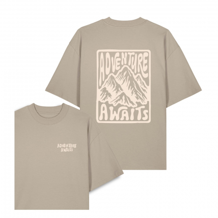 Printate & Gata de livrare - Tricou oversized unisex, XS/S, Adventure awaits