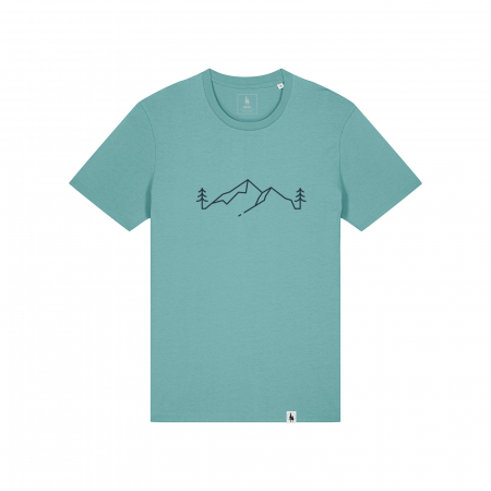 Tricouri - Tricou unisex, mid-light, Line art pines, croială slim