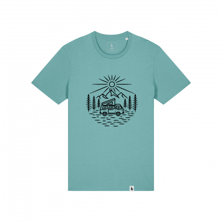 Tricouri - Tricou unisex, mid-light, Wild road living, croială slim