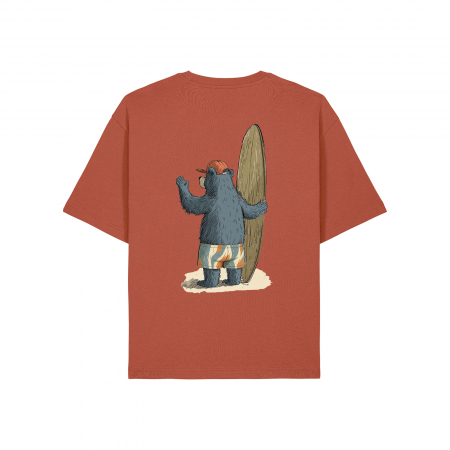Unisex T-shirt, relaxed fit, Old time surfing bear [2]