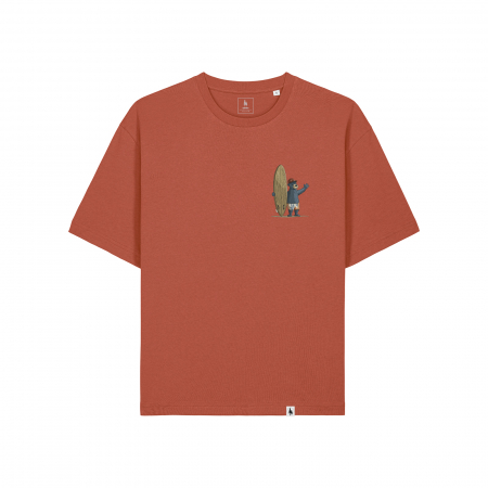Unisex T-shirt, relaxed fit, Old time surfing bear [1]
