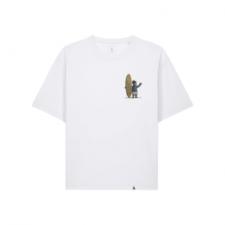 Tricou unisex, relaxed fit, Old time surfing bear [1]