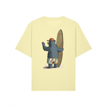 Tricou unisex, relaxed fit, Old time surfing bear [2]