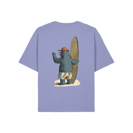 Tricou unisex, relaxed fit, Old time surfing bear [2]