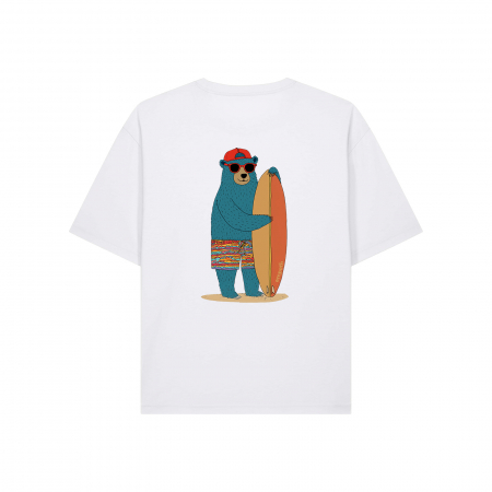 Tricou unisex, relaxed fit, Summer time bear [2]