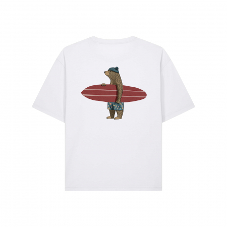 Tricou unisex, relaxed fit, Surfer bear [2]