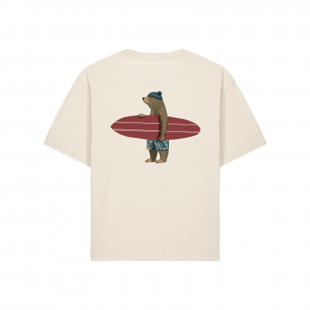 Tricou unisex, relaxed fit, Surfer bear [2]