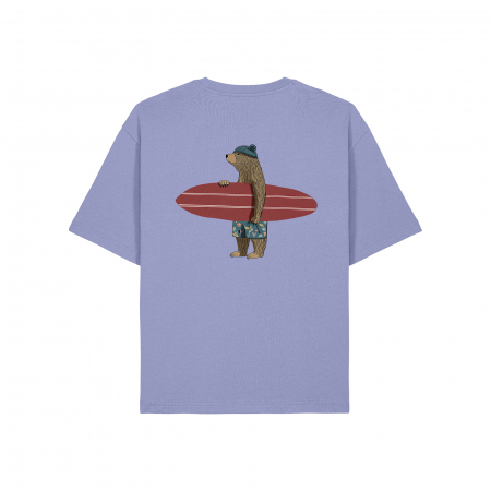 Tricou unisex, relaxed fit, Surfer bear [2]