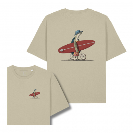 Tricouri - Tricou unisex, relaxed fit, Turtle surfer